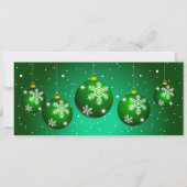Festlicher grüner Weihnachts-Geschenkgutschein (Rückseite)