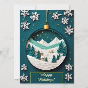 ✨ Festlicher grüner Weihnachtsbaumschmuck Winterdo Karte