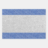 Festlicher Hanukkah Menorah Glitzer Geschenkpapier Set (Vorderseite 3)