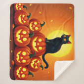 Festlicher Herbst Halloween-Kunstfreund Sherpadecke (Vorderseite)