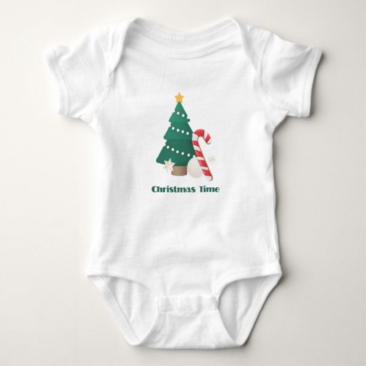 Festlicher Holiday Baby Bodysuit Baby Strampler (Vorderseite)