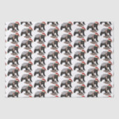 Festlicher Honey Badger Snake Badass Weihnachtsman Seidenpapier (Vorderseite)