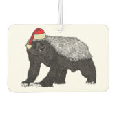 Festlicher Honig Badger Badass Weihnachtsmann Autolufterfrischer (Rückseite)