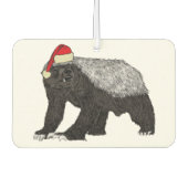 Festlicher Honig Badger Badass Weihnachtsmann Autolufterfrischer (Vorderseite)