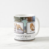 Festlicher Hund Haustier Foto Collage Schneeflocke Kaffeetasse (VorderseiteRechts)