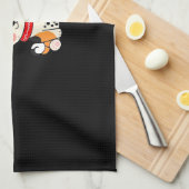 Festlicher Hund mit Rentiergeweih � Süßes Weihnach Geschirrtuch (Viertel Falte)