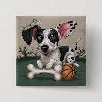 Festlicher Hund zu Halloween: Gepunkteter Hund zum