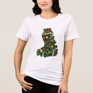 Festlicher Immergrün-Zauber Tri-Blend Shirt