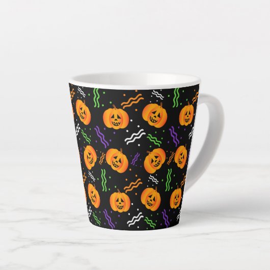 Festlicher Jack-O'-Lantern Milchtasse (Rechte Ecke)
