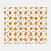 Festlicher Jack-O'-Lanterns Fleece Blanket (Vorderseite (Horizontal))