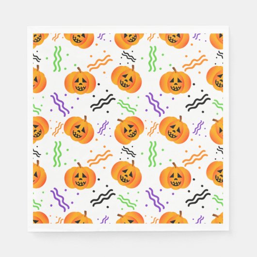 Festlicher Jack-O'-Lanterns Napkins Serviette (Vorderseite)