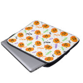 Festlicher Jack-O'-Laterne-Laptop-Sieb Laptopschutzhülle (Vorne Knopf)