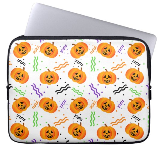 Festlicher Jack-O'-Laterne-Laptop-Sieb Laptopschutzhülle (Vorderseite)