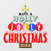 Festlicher Jolly Weihnachtsbaum Fensteraufkleber (Blatt)