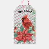 Festlicher Kardinalvogel Geschenkanhänger (Vorderseite)