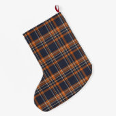 Festlicher karierter Strumpf Großer Weihnachtsstrumpf (Rückseite (Hängend))