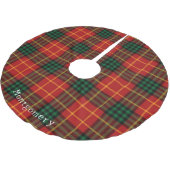 Festlicher Karierter Tartan Urlaub Polyester Weihnachtsbaumdecke (Schrägansicht)