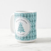 Festlicher königlicher botanischer Robin-Ei-Blauer Kaffeetasse (Vorderseite Links)