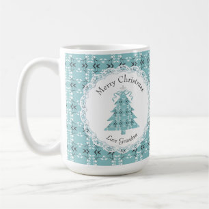 Festlicher königlicher botanischer Robin-Ei-Blauer Kaffeetasse