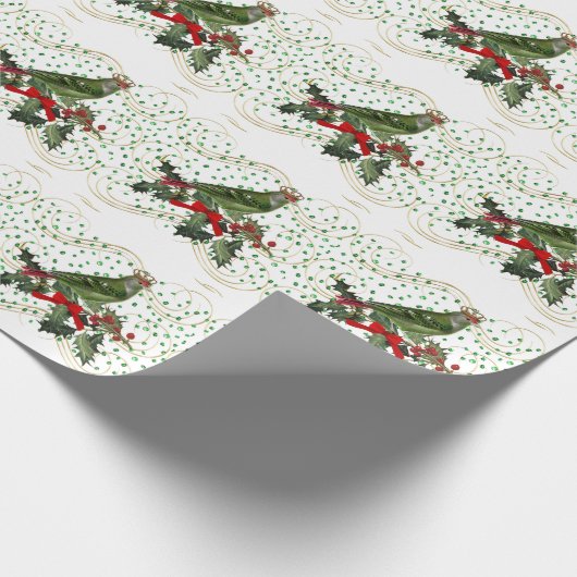 Festlicher Königsvogel Geschenkpapier (Ecke)