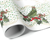 Festlicher Königsvogel Geschenkpapier (Rolleneckpunkt)