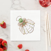 Festlicher Kupfer & Grün - Weihnachtsgel der Hoffn Serviette (Beispiel)