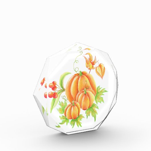 Festlicher Kürbisstrauch Fotoblock (Links)