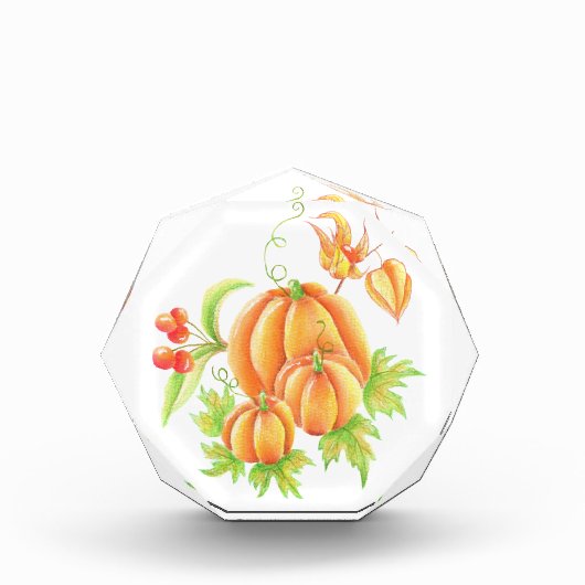 Festlicher Kürbisstrauch Fotoblock (Vorderseite)