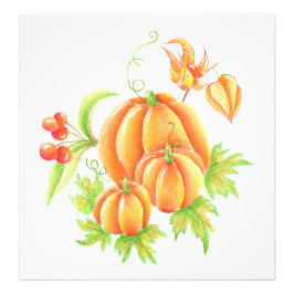 Festlicher Kürbisstrauch Fotodruck