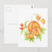 Festlicher Kürbisstrauch Postkarte (Vorne/Hinten)