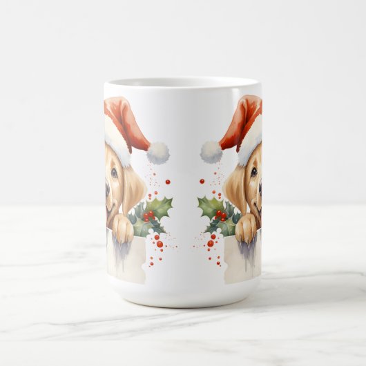 Festlicher Labrador Retriever Puppy Dog Kaffeetasse (Mittel)