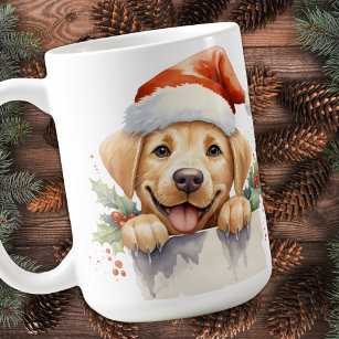 Festlicher Labrador Retriever Puppy Dog Kaffeetasse