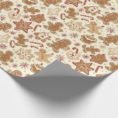 Festlicher Lebkuchen Urlaub Geschenkpapier (Ecke)