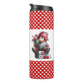 Festlicher Liebesboten-Gnom Thermosbecher (Nach rechts gedreht)