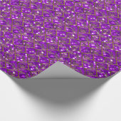 Festlicher, Lila Weihnachtsurlaub Glitzer Geschenkpapier (Ecke)