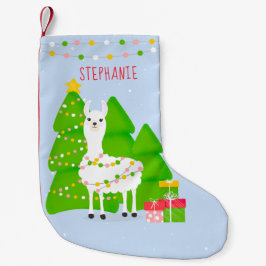 Festlicher Llama Weihnachten Kleiner Weihnachtsfes Weihnachtsstrumpf
