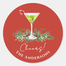 Festlicher Martini Candy Cane Cocktail Roter Prost