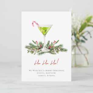 Festlicher Martini-Cocktail Modern Minimalist Feiertagskarte
