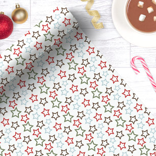 Festlicher mehrfarbiger Stern Weihnachten Geschenkpapier