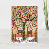 Festlicher moderner Fun Joyful Weihnachtsbaum Karte (Vorderseite)