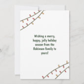 Festlicher Mops Weihnachtsschrei wünscht Weihnacht Dankeskarte (Rückseite)