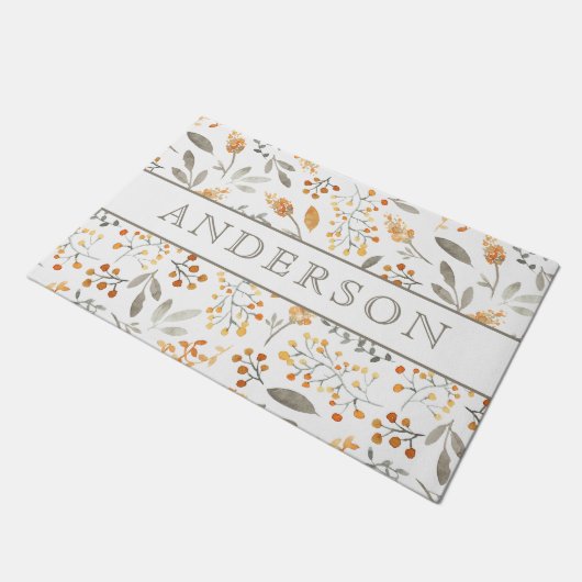 Festlicher Name der Wasserfarbenfolien Fußmatte (Schrägansicht)