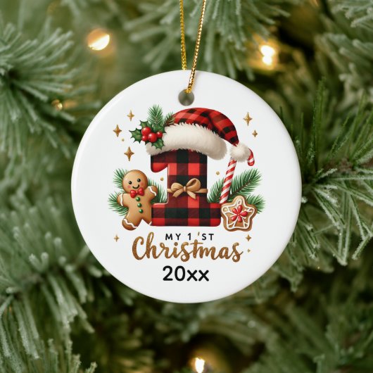 Festlicher Name des Babys Keramik Ornament (Baum)