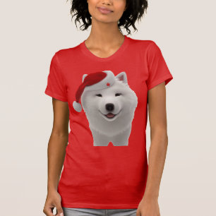 Festlicher Niedlicher Cartoon-Stil Samoyed Dog mit T-Shirt