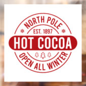 Festlicher Nordpol heißer Kakao Fensteraufkleber (Blatt 2)