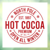 Festlicher Nordpol heißer Kakao Fensteraufkleber (Blatt 3)