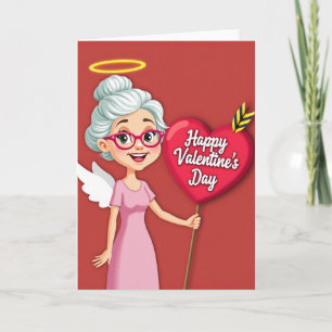 Festlicher Oma-Cupid-Liebeskarte Karte