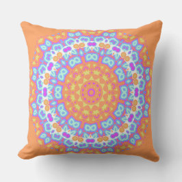 Festlicher orange rosa Mandala-Entwurf 5 Kissen