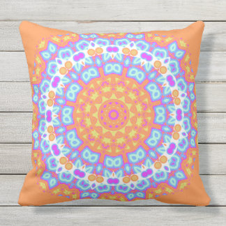 Festlicher orange rosa Mandala-Entwurf 5 Kissen