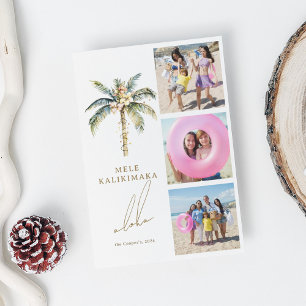 Festlicher Palmbaum Mele Kalikimaka Hawaiianisches Feiertagskarte